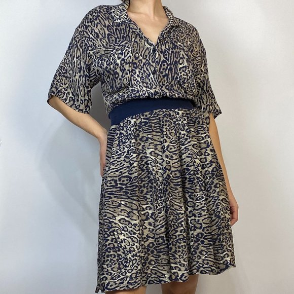 * SOLD * Vintage 80s Designer FLORA KUNG for Neiman Marcus SILK Dress, Medium - Picture 5 of 6